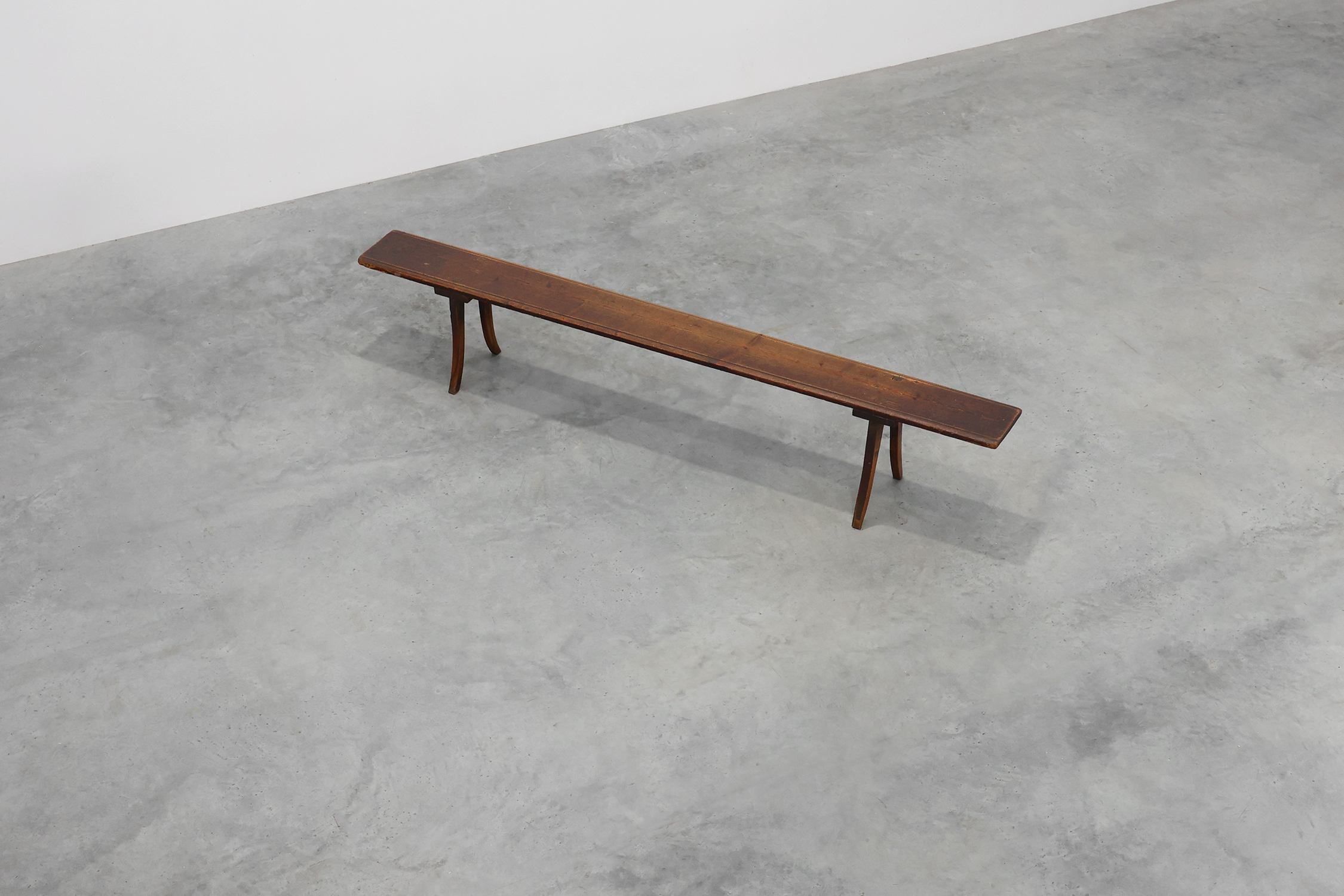 Large wabi sabi style wooden bench with beautiful patina, Japan 19th century thumbnail